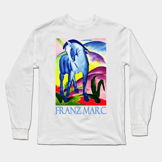 Blue Horse by Franz Marc Long Sleeve T-Shirt by Naves